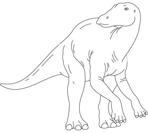 Iguanodon Dinosaur Coloring Page